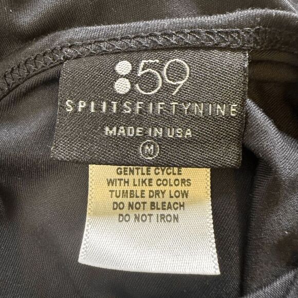 Splits 59 Fifty Nine Women's V-Neck Spaghetti Strap Tank Top Black Medium - Picture 3 of 5